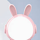Дитячий годинник з будильником і USB, Кролик Rabbit, Рожевий / Настільний годинник для дітей із підсвіткою / Годинник-нічник, фото 6