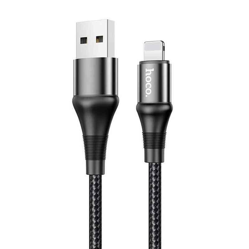 Кабель Hoco Lightning Excellent charging data cable X50 1m, 2.4A (X50-i), фото 1