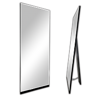 Дзеркало на опорі на чорному дсп  1700 х 680 мм.