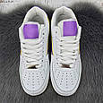 Кросівки жіночі Navigator білі з фіолетовим еко-шкіра 8155, фото 7