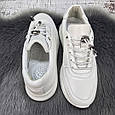 Кросівки жіночі із натуральної шкіри білі Туреччина з супінатором 8148, фото 7