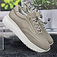 Кросівки жіночі із натуральної шкіри бежеві Туреччина з супінатором 8148, фото 4