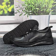 Кросівки жіночі із натуральної шкіри чорні Туреччина з супінатором 8154, фото 5