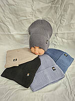 Шапка дитяча в'язана на флісі