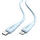 Кабель для зарядки і передачі даних Type-C-Lightning 480Мб/с 30W 1м блакитний Usams Green Series (SJ717USB03), фото 2