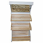 Хлібний стелаж 1900х950мм ТИП1, приставний Рістел, стелаж торговий з кошиками для випічки, металевий стелаж з дерев'яними кошиками, фото 2