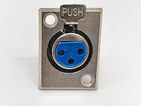 Гніздо CANON (XLR) 3pin, монтажне, корпус метал №68