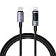 Кабель для зарядки і передачі даних Type-C-Lightning 480Мб/с 30W 1.2м чорний Usams Aluminum Alloy (SJ672USB01), фото 7