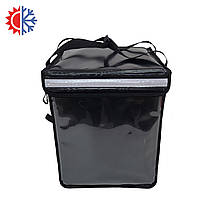 Термосумка для кур'єрської доставки 35х35х45 см 55 л Чорна 353545
