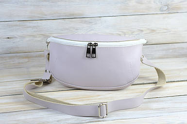 Жіноча сумка Лея з натуральної шкіри колір Бузковий