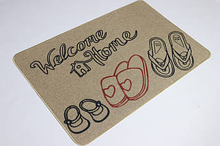 Килимок вхідний "Льон" на пружній каучуковій основі 45x75 см shoes 5392/15, фото 3