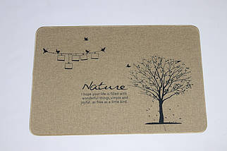 Килимок вхідний "Льон" на пружній каучуковій основі 45x75 см tree 5392/9, фото 2