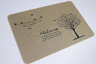 Килимок вхідний "Льон" на пружній каучуковій основі 45x75 см tree 5392/9, фото 3