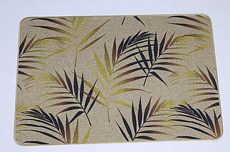 Килимок вхідний "Льон" на пружній каучуковій основі 45x75 см palm 5392/7, фото 2