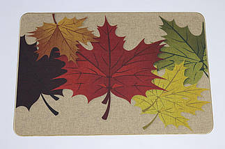 Килимок вхідний "Льон" на пружній каучуковій основі 45x75 см leaf 5392/5, фото 2