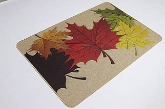 Килимок вхідний "Льон" на пружній каучуковій основі 45x75 см leaf 5392/5, фото 3