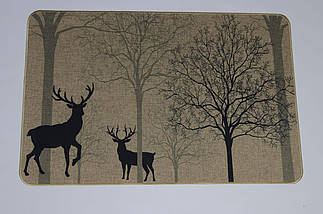 Килимок вхідний "Льон" на пружній каучуковій основі 45x75 см deer 5392/3, фото 2