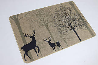 Килимок вхідний "Льон" на пружній каучуковій основі 45x75 см deer 5392/3, фото 3