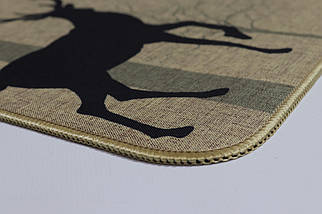 Килимок вхідний "Льон" на пружній каучуковій основі 45x75 см deer 5392/3, фото 4