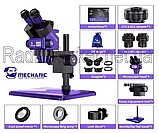 Мікроскоп настільний бінокулярний Mechanic ROBOT6560T-B11, з 6.5X-60X зумом, фото 4