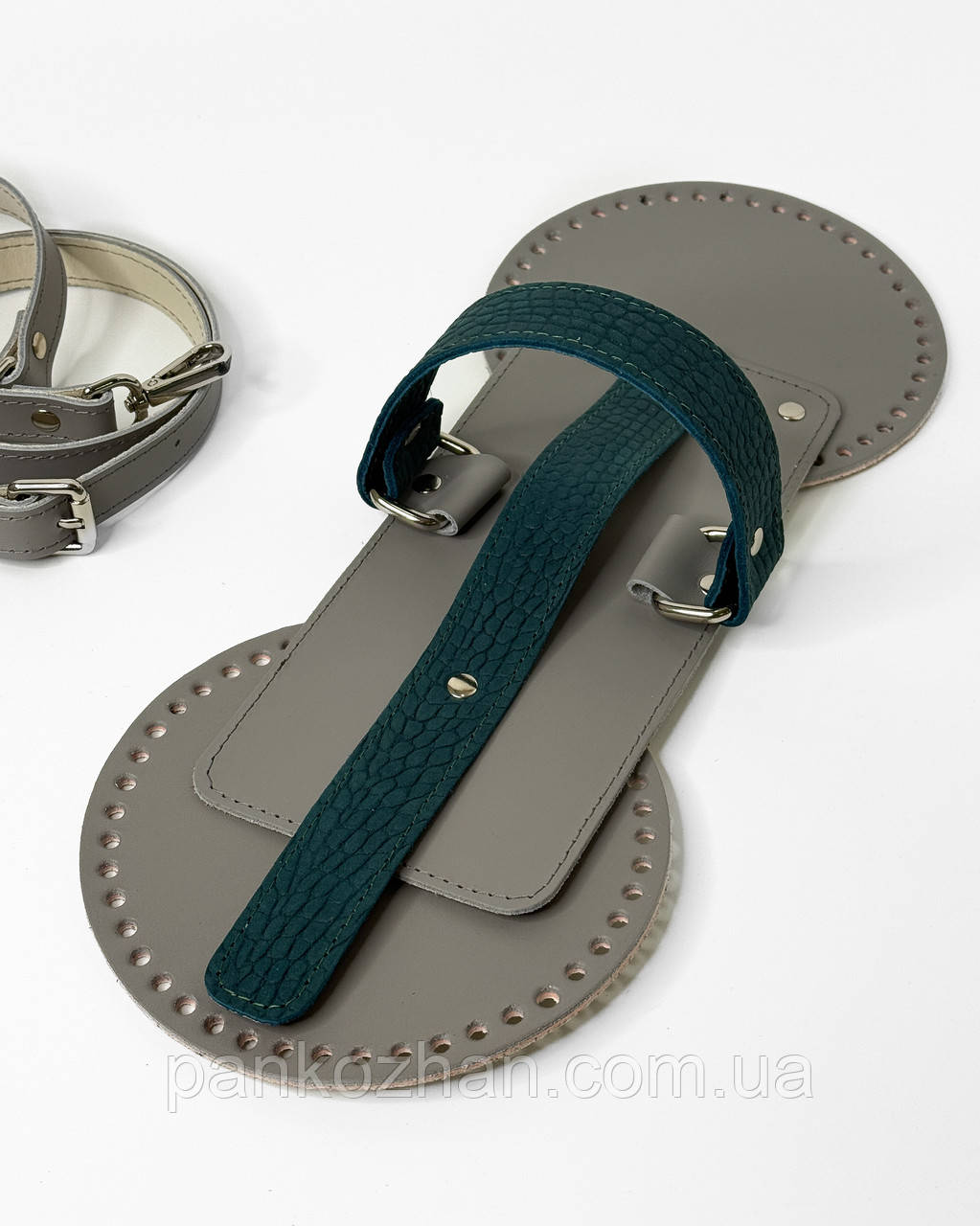 TOY BAG світло сірий+ рептилія мат опал заготовка для вязання, фото 1