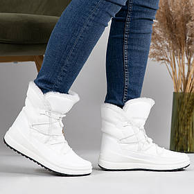 Жіночі дутики шкіряні з хутром (461 білі)