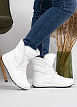 Жіночі дутики шкіряні з хутром (461 білі), фото 8
