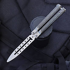 Ніж метелик Premium (Тренувальний) хром