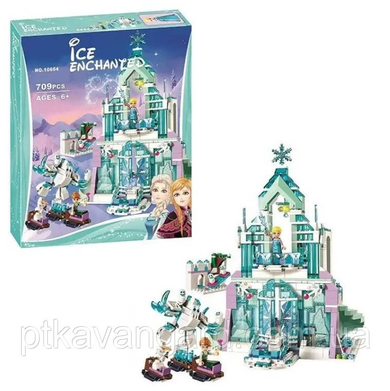 Конструктор блоковий крижаний замок Ельзи Холодне Серце 10664 706 деталей зимовий палац, фото 1