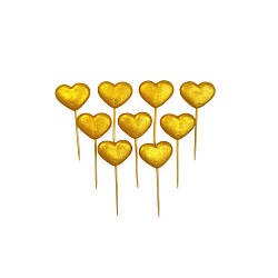 Цукрова прикраса для торта Сердечка золоті