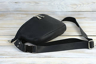 Жіноча сумка Лея з натуральної шкіри колір Чорний, фото 4