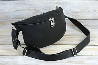 Жіноча сумка Лея з натуральної шкіри колір Чорний, фото 2