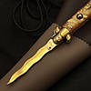 Ніж стилет AKC Flamberg Gold-Yellow, фото 3