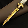 Ніж стилет AKC Flamberg Gold-White, фото 3
