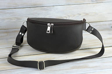 Жіноча сумка Лея з натуральної шкіри колір Шоколад