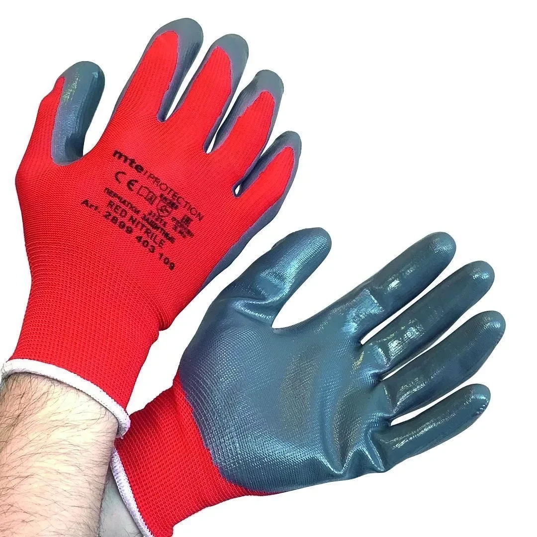 Захисні рукавички Wurth Red Nitrile 10 розмір, фото 1