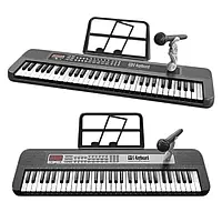 Дитяче піаніно синтезатор з мікрофоном від мережі та на батарейках