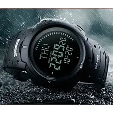 Річник Skmei 1231BK All Black Smart Watch + Compass Модель: 1080-0819