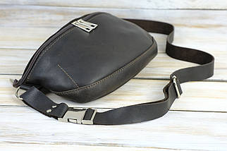 Жіноча сумка Лея з натуральної шкіри колір Шоколад, фото 4