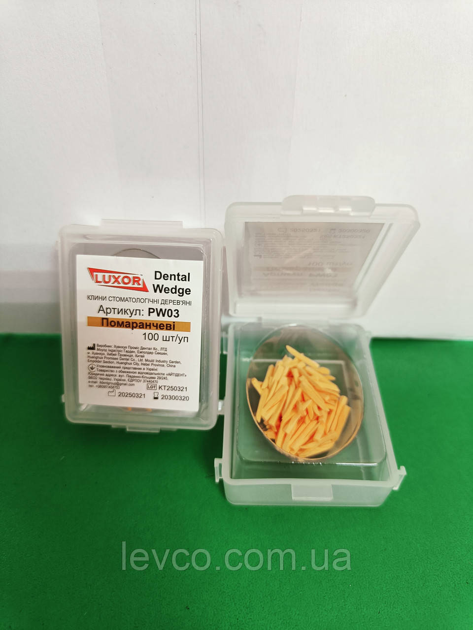 КІЛКИ ДЕРЕВ"ЯНІ LUXOR ПОМАРАНЧЕВІ 100 ШТ, фото 1