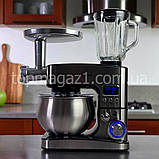 Комбайн для кухні тістоміс 7 л Top Kitchen 4500 Вт кухонний комбайн 4в1 м'ясорубка з насадками для ковбас і дерунів з дисплеєм, фото 9