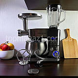 Комбайн для кухні тістоміс 7 л Top Kitchen 4500 Вт кухонний комбайн 4в1 м'ясорубка з насадками для ковбас і дерунів з дисплеєм, фото 5