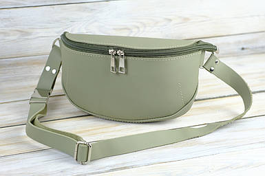 Чоловіча сумка Рей з натуральної шкіри колір Фісташка