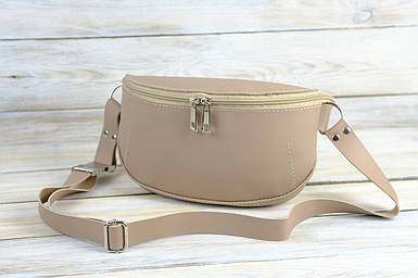 Жіноча сумка Лея з натуральної шкіри колір Мокко