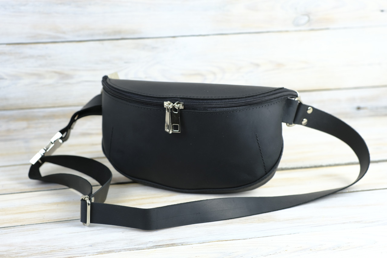 Жіноча сумка Лея з натуральної шкіри колір Чорний