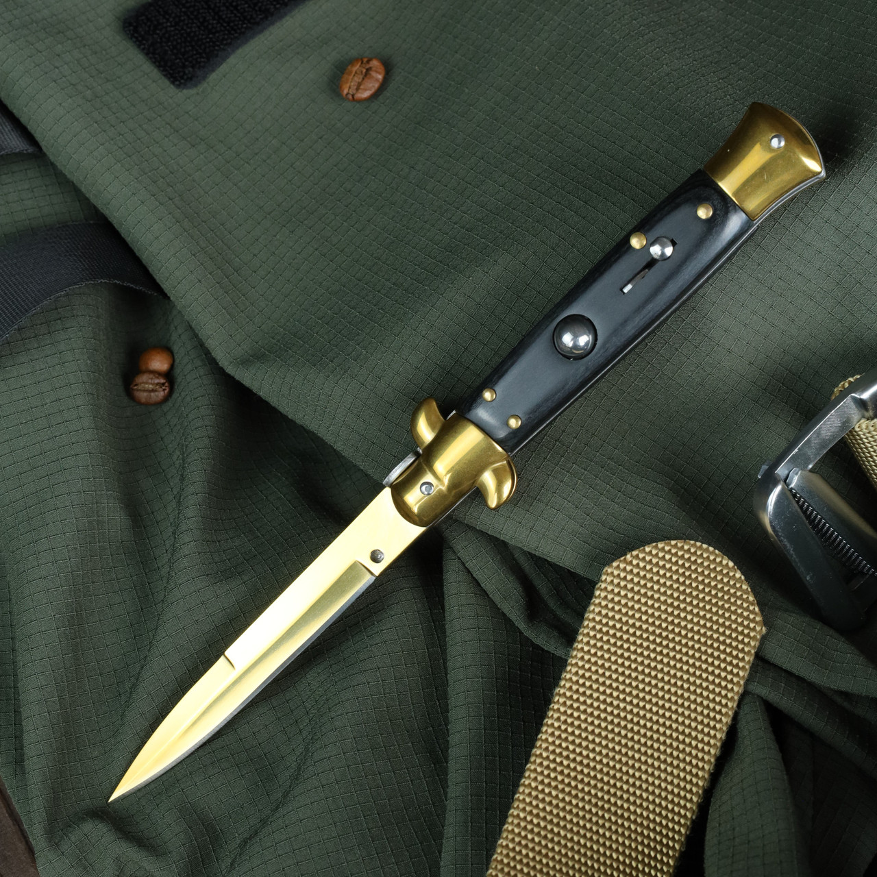 Ніж стилет AKC Black Wood Gold, фото 1