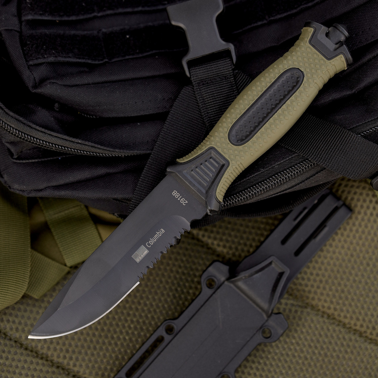 НІж туристичний Олива серейтор 2918B, фото 1