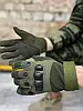 Рукавиці тактичні з захистом на п'ясток. Олива M, фото 3