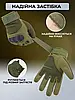 Рукавиці тактичні з захистом на п'ясток. Олива M, фото 4