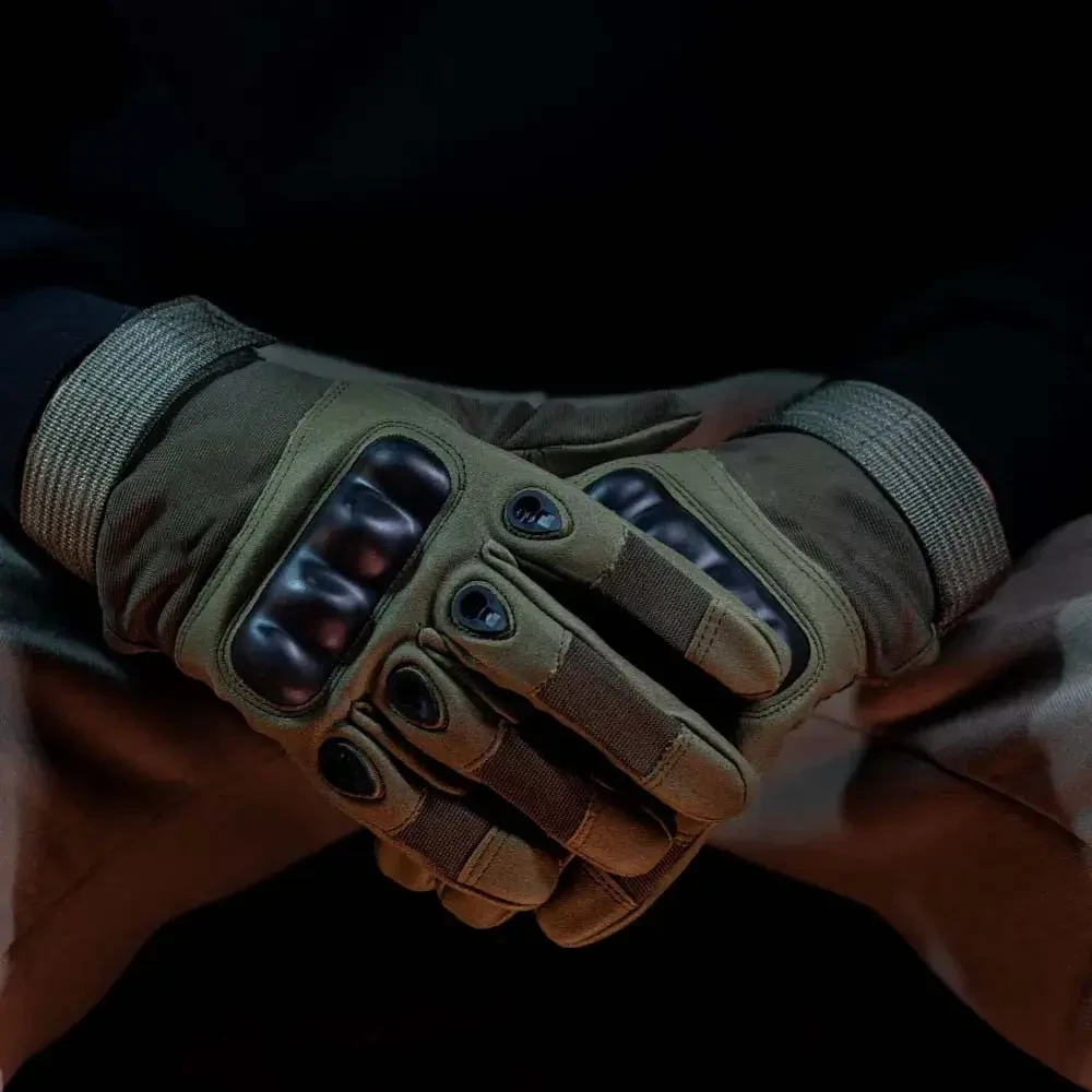 Рукавиці тактичні з захистом на п'ясток. Олива L, фото 1